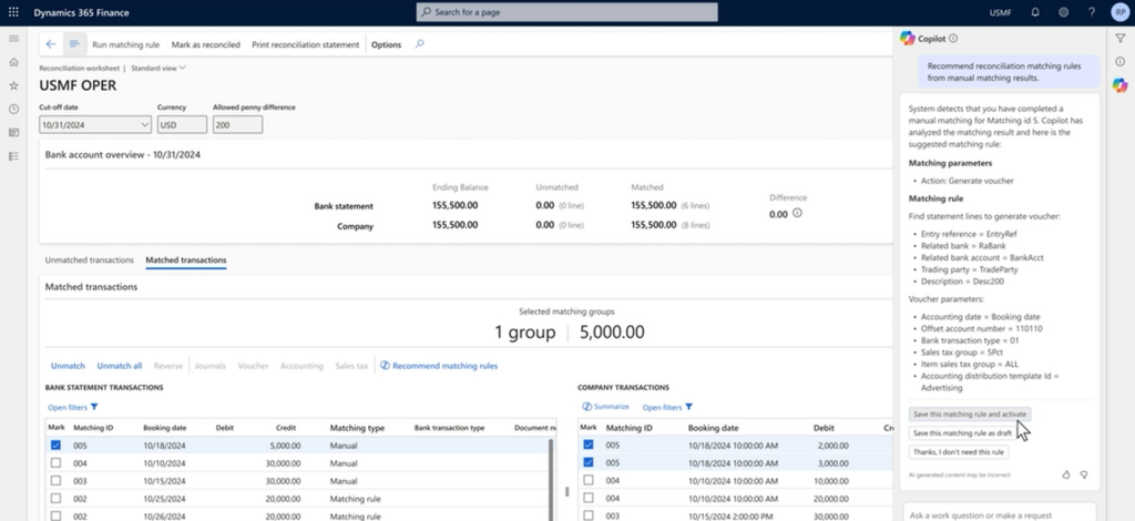 Microsoft Dynamics 365 Finance